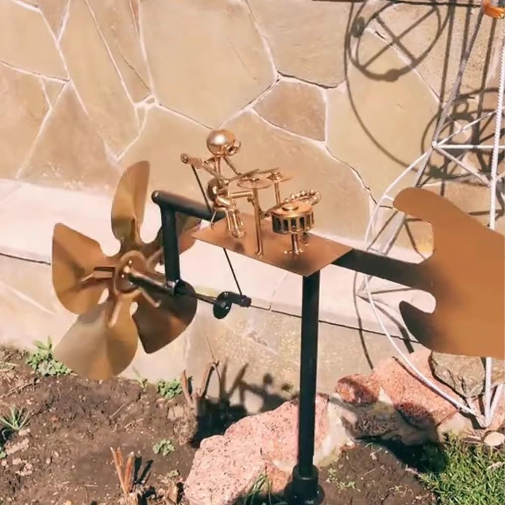 🔥Last Day 🥁Handmade Metal Rock Band Windmill🎁(Includes a 70cm bracket)