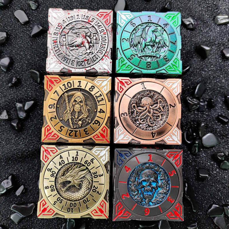 🏆Flash Sale⚡ 50K+ SOLD! Almost Gone-💥2025 New DND Fidget Spinner DICE: 7-in-1 Metal DND Dice Cube – 6-Sided Rotating Polyhedral Dice, Tabletop RPG Accessory for DMs and Player,Best gifts