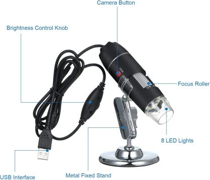 🔬1600X  Zoom Digital Microscope Camera Portable Magnifier🔍