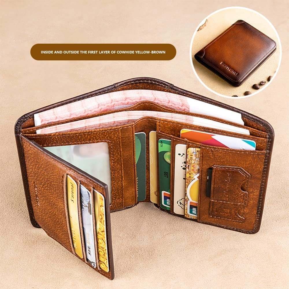 🔥Men's Essentials✨💰Multi-functional RFID Blocking Waterproof Durable Genuine Leather Wallet🎁