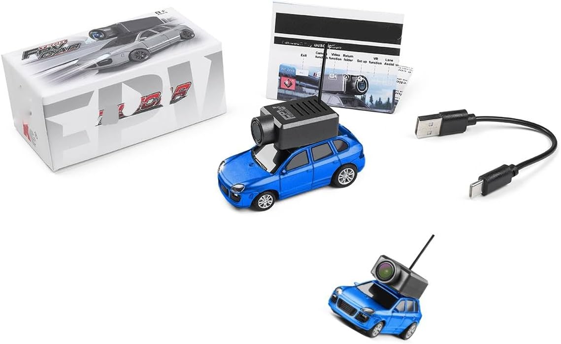 WL Mini RC Car with HD FPV Camera, 1/64 Remote Control Car FPV RC Drift Cars with LED Ambient Lights & Interactive Controls & 3-Speed Modes Gift for Adult (Grey)