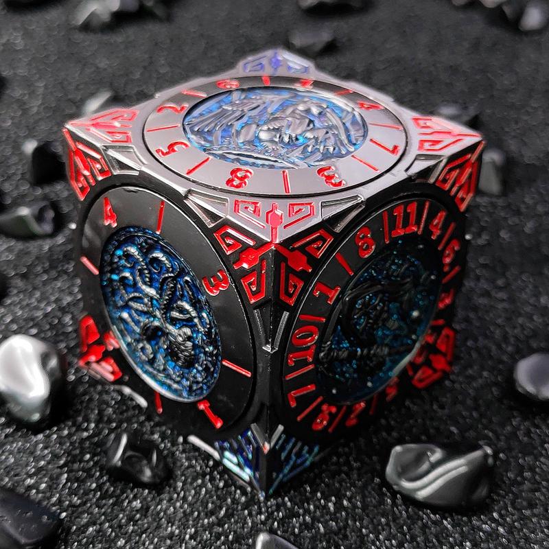 🏆Flash Sale⚡ 50K+ SOLD! Almost Gone-💥2025 New DND Fidget Spinner DICE: 7-in-1 Metal DND Dice Cube – 6-Sided Rotating Polyhedral Dice, Tabletop RPG Accessory for DMs and Player,Best gifts