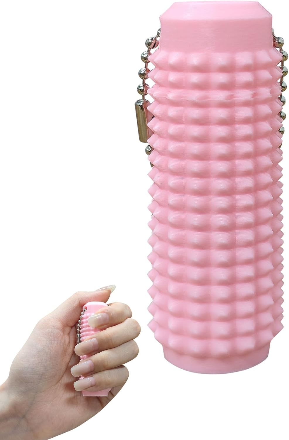 Little Ouchies,Pain Stim Fidget,Pocket Mini Fidget Toy for Adults,3D Printed Venting Key Pendant, 2pcs Spiky Grippie Stim Keychain for Anxiety Relief Positive, Novelty Gifts for Friends(Rainbow)