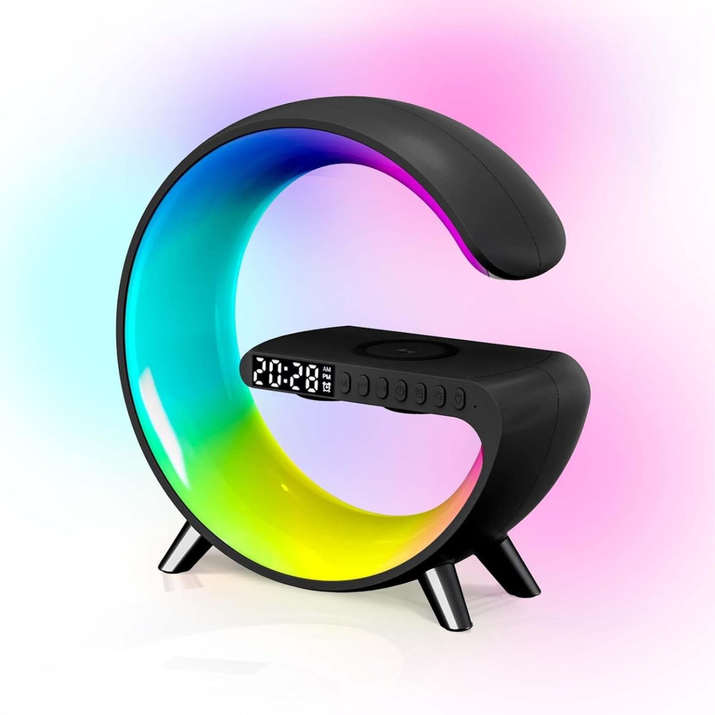Smart LED Table Lamp, 4-in-1 Wireless Charger, Night Light