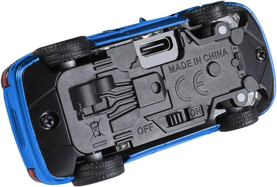 WL Mini RC Car with HD FPV Camera, 1/64 Remote Control Car FPV RC Drift Cars with LED Ambient Lights & Interactive Controls & 3-Speed Modes Gift for Adult (Grey)