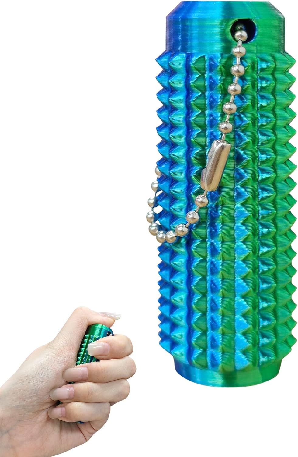 Little Ouchies,Pain Stim Fidget,Pocket Mini Fidget Toy for Adults,3D Printed Venting Key Pendant, 2pcs Spiky Grippie Stim Keychain for Anxiety Relief Positive, Novelty Gifts for Friends(Rainbow)