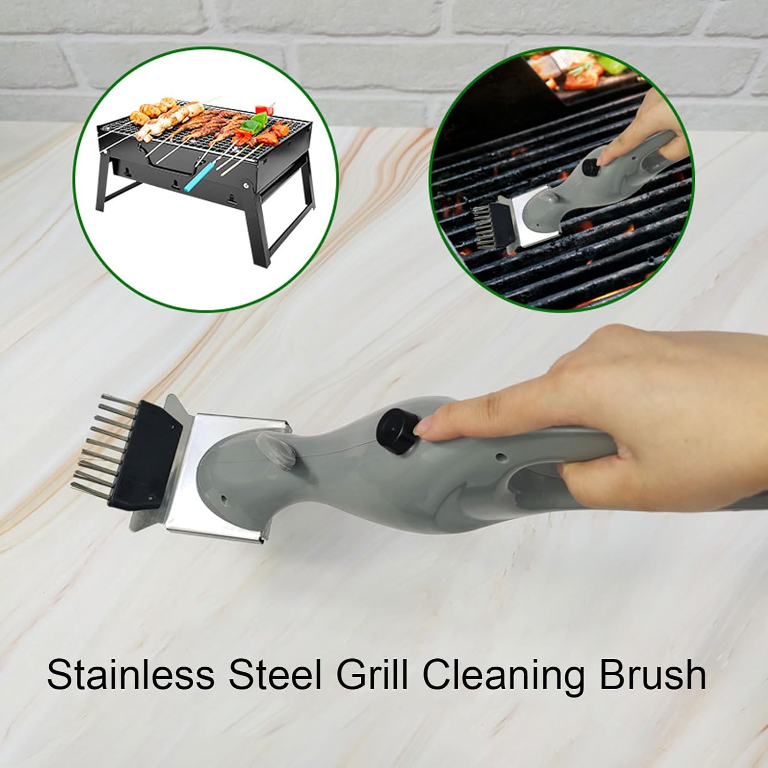 Grill Brush and Scraper, Stainless Steel Steam Grill Brush,Grill Cleaning Brush BBQ Cleaner Accessories BBQ Grill Brush Steam Cleaner for Gas Charcoal Grilling Grates Barbecue Tools for Outdoor Grill