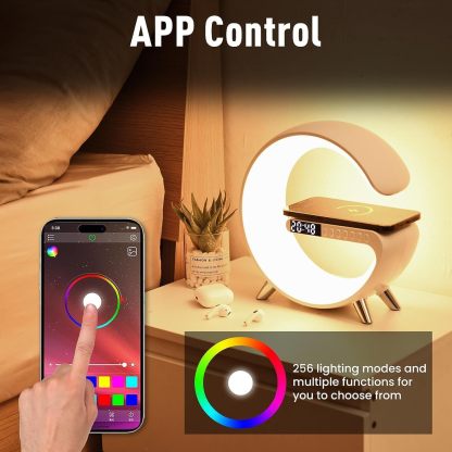 Smart LED Table Lamp, 4-in-1 Wireless Charger, Night Light