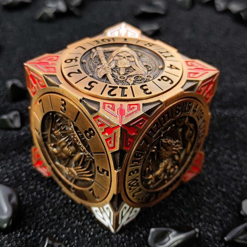 🏆Flash Sale⚡ 50K+ SOLD! Almost Gone-💥2025 New DND Fidget Spinner DICE: 7-in-1 Metal DND Dice Cube – 6-Sided Rotating Polyhedral Dice, Tabletop RPG Accessory for DMs and Player,Best gifts