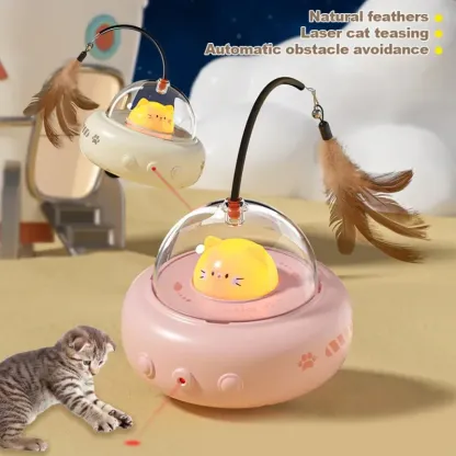 Smart Teaser Cat Toy Electric UFO Cat Teaser Stick