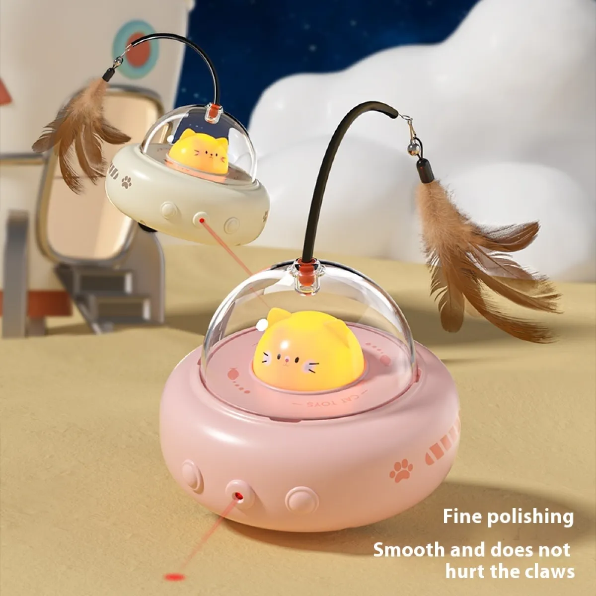 Smart Teaser Cat Toy Electric UFO Cat Teaser Stick