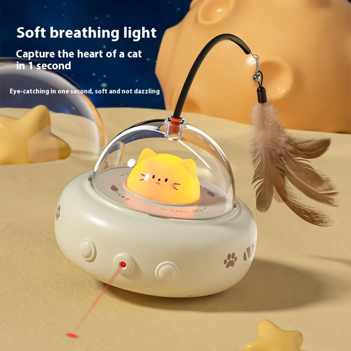 Smart Teaser Cat Toy Electric UFO Cat Teaser Stick