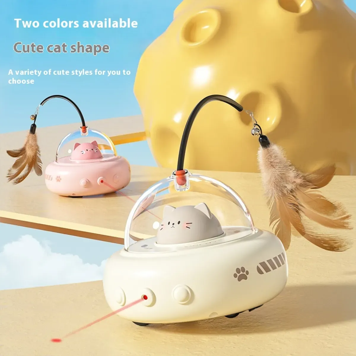 Smart Teaser Cat Toy Electric UFO Cat Teaser Stick