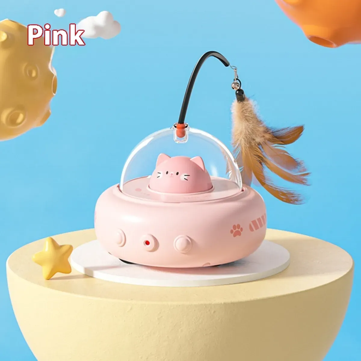 Smart Teaser Cat Toy Electric UFO Cat Teaser Stick