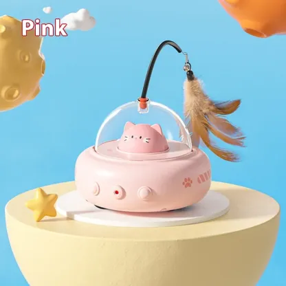Smart Teaser Cat Toy Electric UFO Cat Teaser Stick