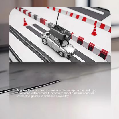WL Mini RC Car with HD FPV Camera, 1/64 Remote Control Car FPV RC Drift Cars with LED Ambient Lights & Interactive Controls & 3-Speed Modes Gift for Adult (Grey)