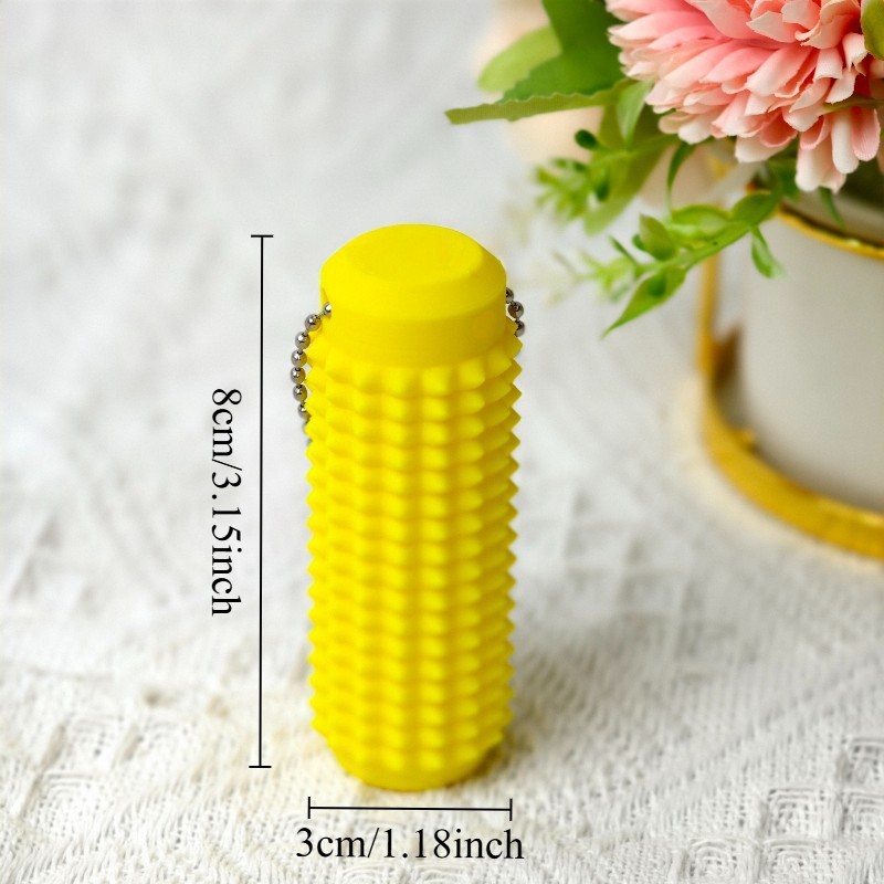 Little Ouchies,Pain Stim Fidget,Pocket Mini Fidget Toy for Adults,3D Printed Venting Key Pendant, 2pcs Spiky Grippie Stim Keychain for Anxiety Relief Positive, Novelty Gifts for Friends(Rainbow)
