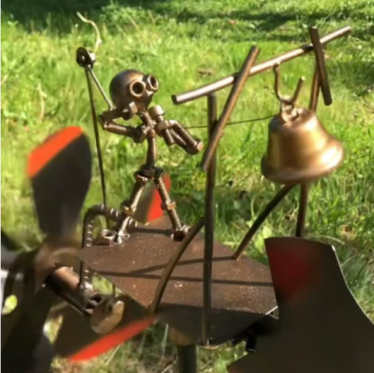 🔥Last Day 🥁Handmade Metal Rock Band Windmill🎁(Includes a 70cm bracket)