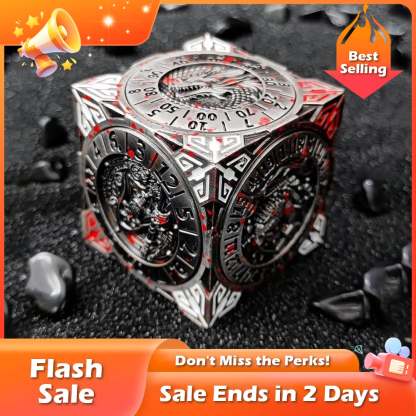 🏆Flash Sale⚡ 50K+ SOLD! Almost Gone-💥2025 New DND Fidget Spinner DICE: 7-in-1 Metal DND Dice Cube – 6-Sided Rotating Polyhedral Dice, Tabletop RPG Accessory for DMs and Player,Best gifts