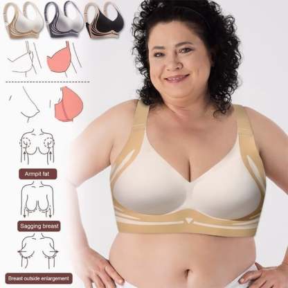 🔥Super Gather Bra | Wireless Push-up Bra👍No More Sagging Breasts