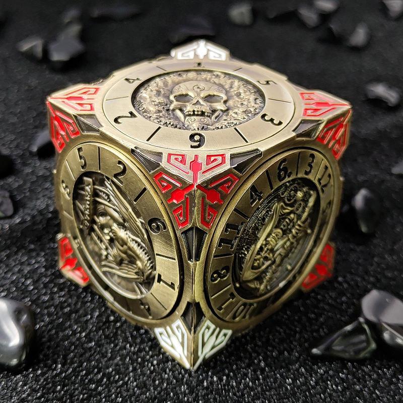 🏆Flash Sale⚡ 50K+ SOLD! Almost Gone-💥2025 New DND Fidget Spinner DICE: 7-in-1 Metal DND Dice Cube – 6-Sided Rotating Polyhedral Dice, Tabletop RPG Accessory for DMs and Player,Best gifts