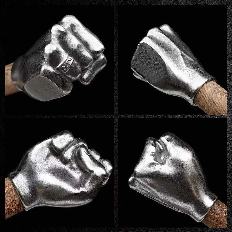Fist hammer wooden handle fitter hammer small fist hammer electrician hammer home outdoor car self-defense hammer iron hammer