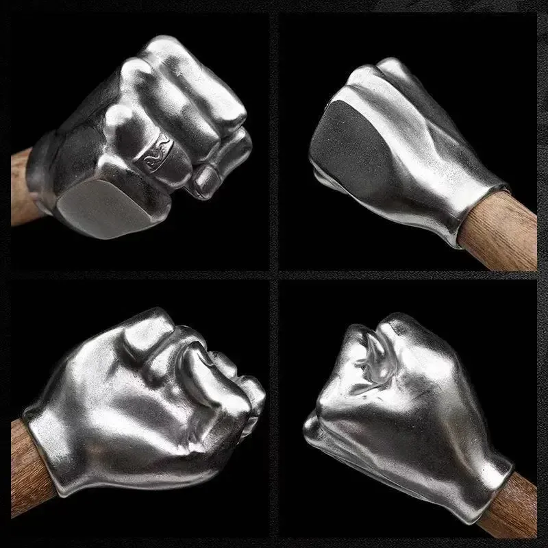 Fist hammer wooden handle fitter hammer small fist hammer electrician hammer home outdoor car self-defense hammer iron hammer
