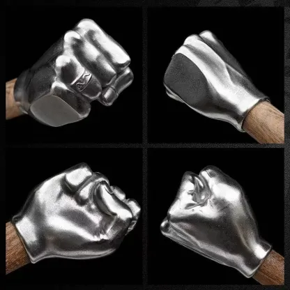 Fist hammer wooden handle fitter hammer small fist hammer electrician hammer home outdoor car self-defense hammer iron hammer