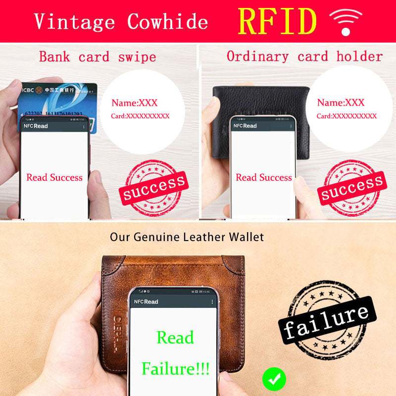 🔥Men's Essentials✨💰Multi-functional RFID Blocking Waterproof Durable Genuine Leather Wallet🎁