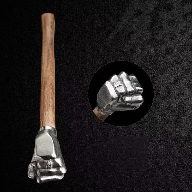 Fist hammer wooden handle fitter hammer small fist hammer electrician hammer home outdoor car self-defense hammer iron hammer