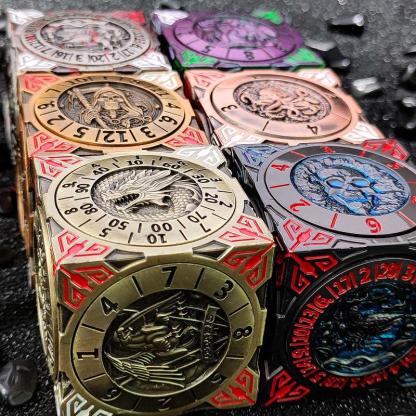 🏆Flash Sale⚡ 50K+ SOLD! Almost Gone-💥2025 New DND Fidget Spinner DICE: 7-in-1 Metal DND Dice Cube – 6-Sided Rotating Polyhedral Dice, Tabletop RPG Accessory for DMs and Player,Best gifts
