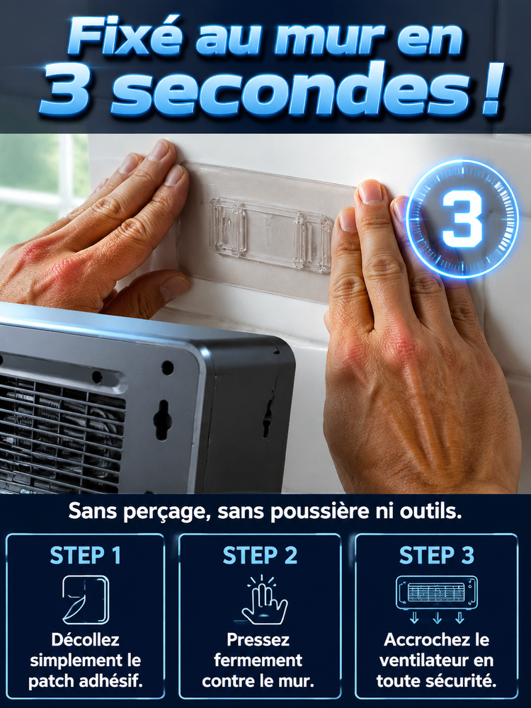 [Indispensable cet été !] Ventilateur rafraîchisseur d'air à semi-conducteurs haute performance [Placez-le partout où il fait chaud : à l'intérieur, à l'extérieur, dans votre voiture, etc. ! Répond à tous vos besoins !]