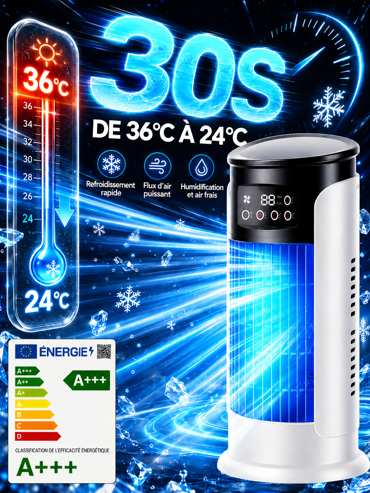 [Produit phare de 2026 en Europe et en Amérique] Climatiseur instantané pour la maison [Placez-le là où il fait chaud !]