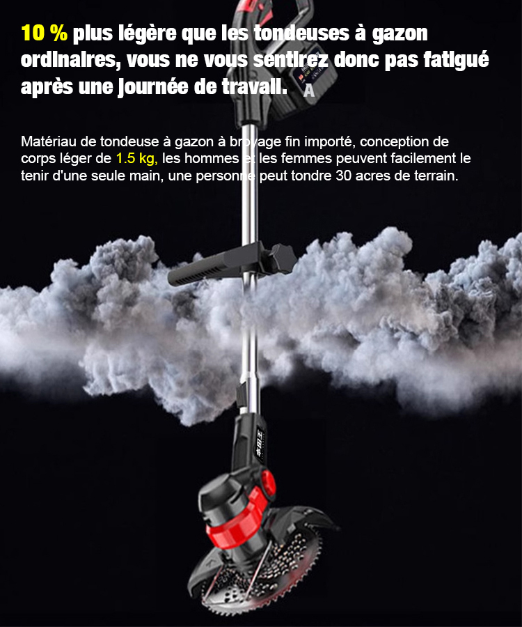  768 【Tondeuse à gazon best-seller sur Amazon – Plus de 50 000 unités vendues !】5 fois plus efficace : tondez 100 m² en seulement 3 minutes, sans vous baisser !【Puissance sans fil de 1 880 W (1 achetée, 8 offertes)】