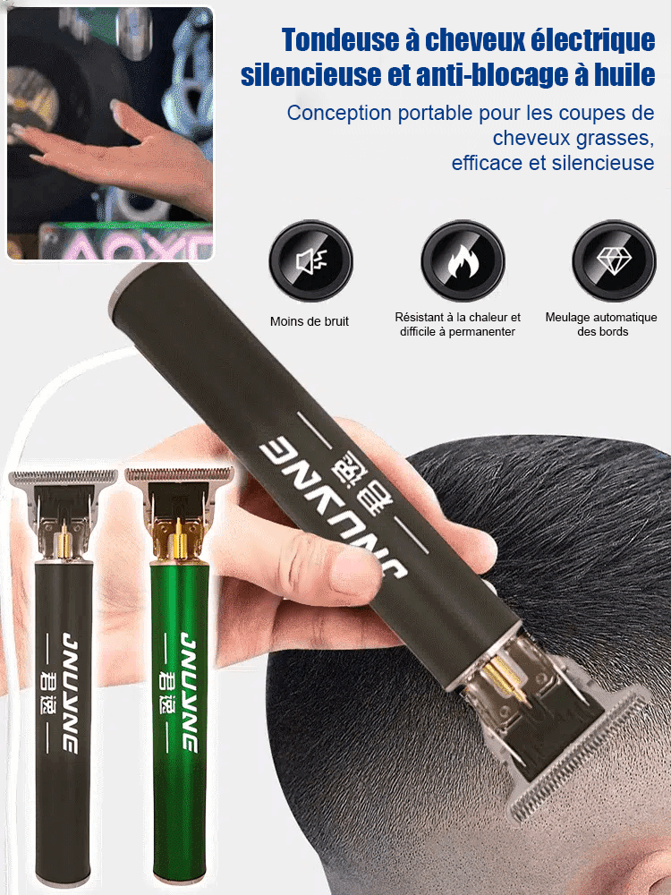 Tondeuse à cheveux électrique silencieuse et sans bourrage de cheveux 【👍Coupe de cheveux, rasage et épilation en un seul appareil !】【👍Garantie à vie ; remplacement gratuit en cas de problème pendant un an !】