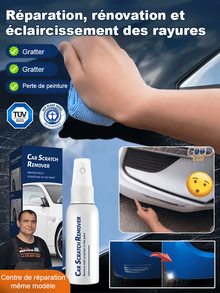 【Un best-seller en Europe et en Amérique !】【1 acheté = 1 offert】Spray réparateur de rayures pour voiture. Plus jamais besoin d'aller chez le carrossier ! Économisez des dizaines de milliers d'euros de réparations chaque année !