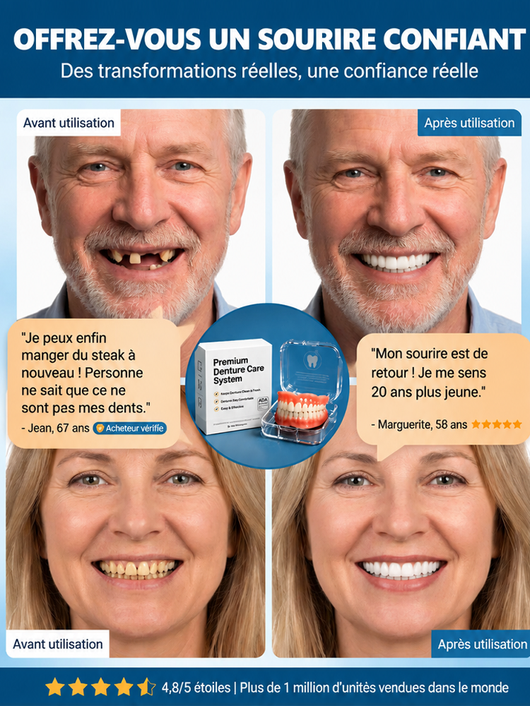 【💯Certification de sécurité alimentaire maximale !💯】🔥Retrouvez confiance en vous avec un kit de prothèse dentaire Smile !🔥👍Un acheté, un offert ! 98,9 % d'avis positifs, 99 % de clients satisfaits !