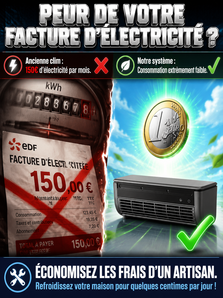 [Indispensable cet été !] Ventilateur rafraîchisseur d'air à semi-conducteurs haute performance [Placez-le partout où il fait chaud : à l'intérieur, à l'extérieur, dans votre voiture, etc. ! Répond à tous vos besoins !]