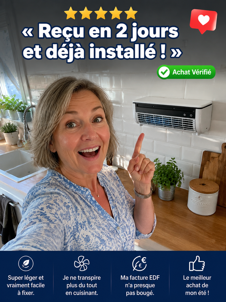 [Indispensable cet été !] Ventilateur rafraîchisseur d'air à semi-conducteurs haute performance [Placez-le partout où il fait chaud : à l'intérieur, à l'extérieur, dans votre voiture, etc. ! Répond à tous vos besoins !]