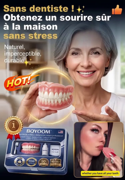 🏅🦷 Kit de restauration dentaire doublement certifié FA et Cd, adaptation médicale sûre et naturelle sans effet gênant, matériau thermoplastique élastique qui s'ajuste automatiquement à la forme des dents avec de l'eau tiède 🌡️