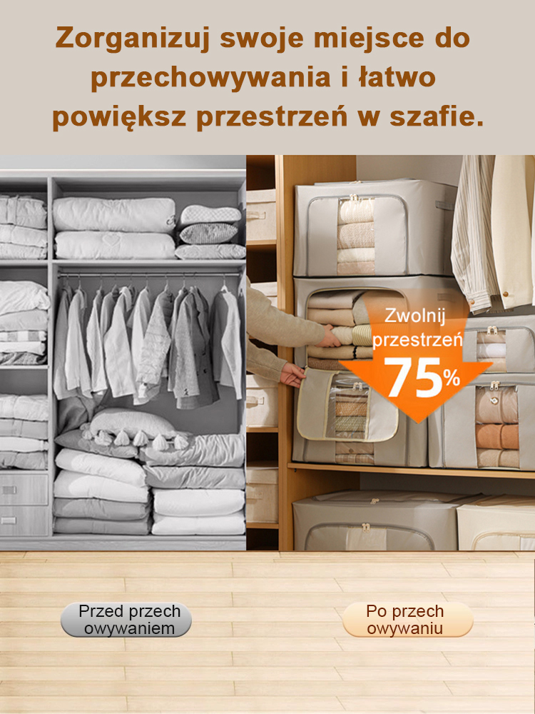 Składany wodoodporny pojemnik na ubrania