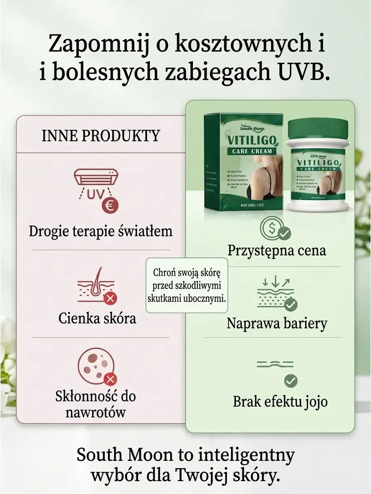 Bezhormonalny krem do pielęgnacji białych plam, szybkie działanie