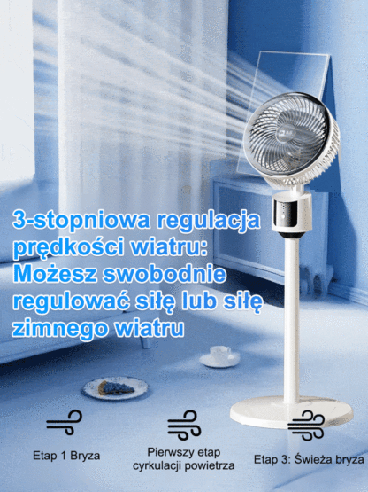 Ultra cichy podłogowy wentylator energiooszczędny