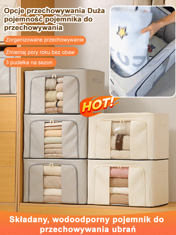 Składany wodoodporny pojemnik na ubrania