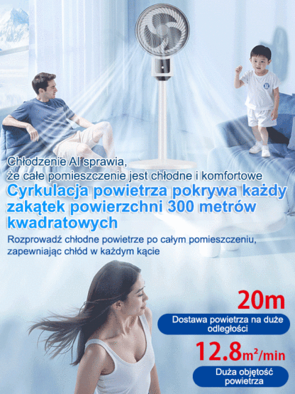 Ultra cichy podłogowy wentylator energiooszczędny