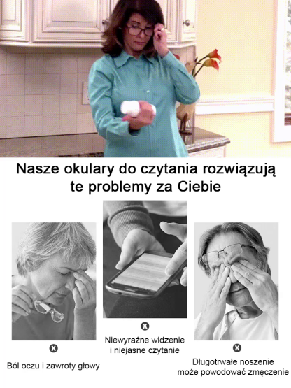 Okulary do czytania z automatycznym zoomem