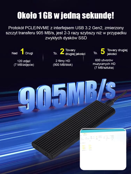 16TB Duża Pojemność Przenośny Mini Dysk SSD Type-C