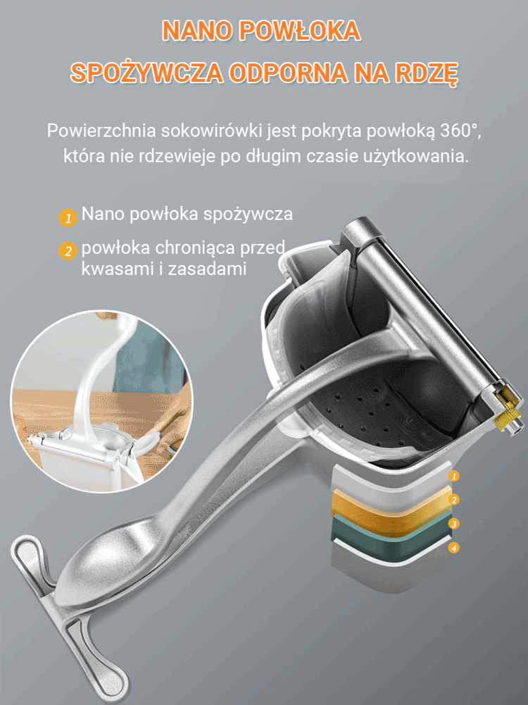 Wielofunkcyjna ręczna wyciskarka do soków