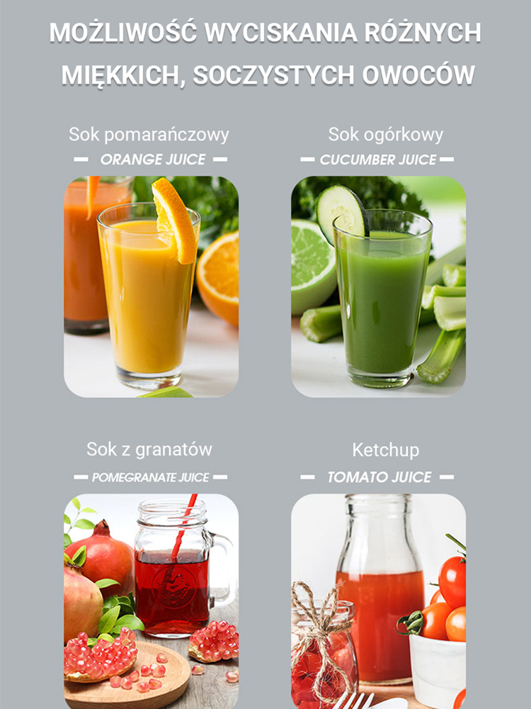 Wielofunkcyjna ręczna wyciskarka do soków