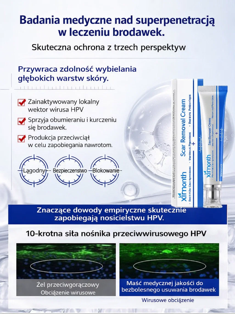 🧪 Zatwierdzona przez FDA Medyczna Maść na Brodawki Xirmonth™ – Niemiecka Formuła SGS, 10x Silniejsze Działanie Przeciwwirusowe HPV, Dziś 50% Taniej + 30 Dni Gwarancji Zwrotu Kosztów